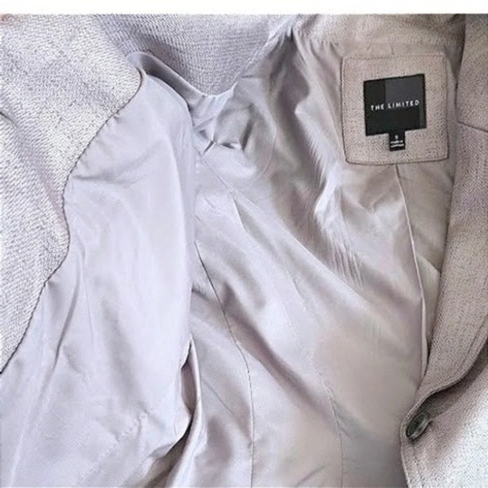 The Limited Women's Textured One-Button Blazer Size Small Taupe Gray - Picture 8 of 8